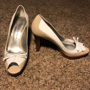 MARC FISHER OXFORD PEEP TOE HEELS